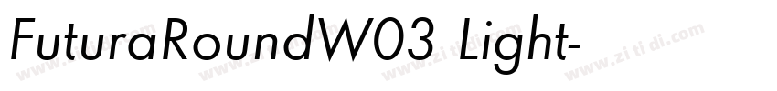FuturaRoundW03 Light字体转换